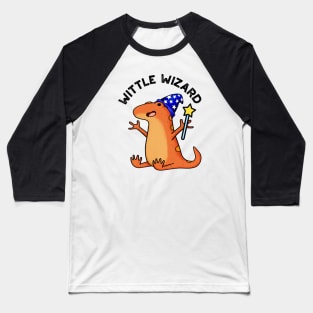 Wittle Wizard Funny Lizard Puns Baseball T-Shirt